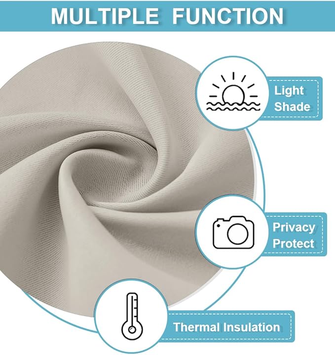RYB HOME Privacy Curtain for Sliding Glass Door, Light Block Noise Reduce - Image 6