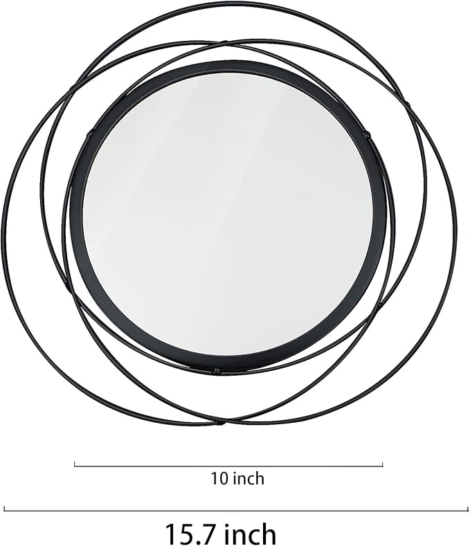 2 Set. Circle Mirrors for Wall Decor for Living Room Bedroom Bathroom Entryway - Image 6