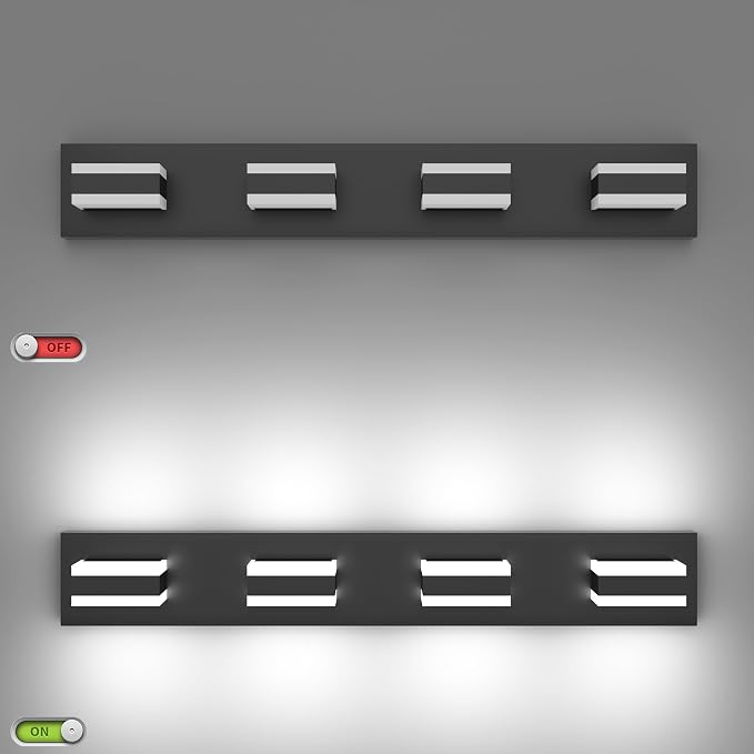 SOLFART 4 Lights Bathroom Vanity Lighting Over Mirror, 5 Color Temperature - Image 6