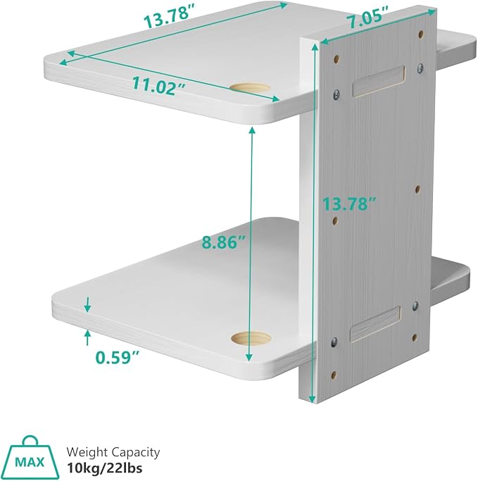 WALI Floating TV Shelf, 2 Tier Projector Shelf - Image 4