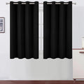 LEMOMO Blackout Curtains 66 x 54 Inch Long Black Curtains Set of 2 Panels Room by Lemomo
