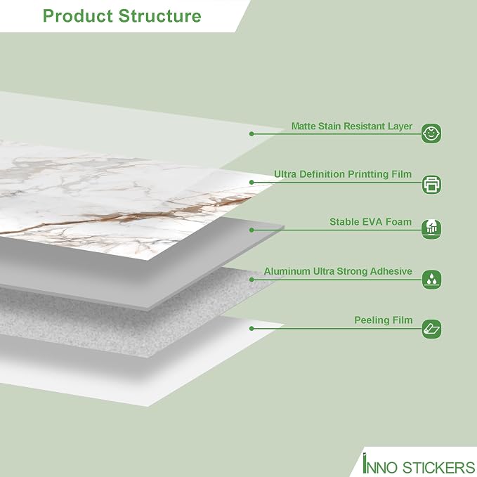 Marble Peel and Stick Waterproof Wall Paneling, Covers 38.75 Sq. Ft. - Image 3