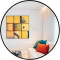 Oruii Round Mirror 28 inch, Large Black Circle Mirror Metal Frame, Large Black by OruiiMirror