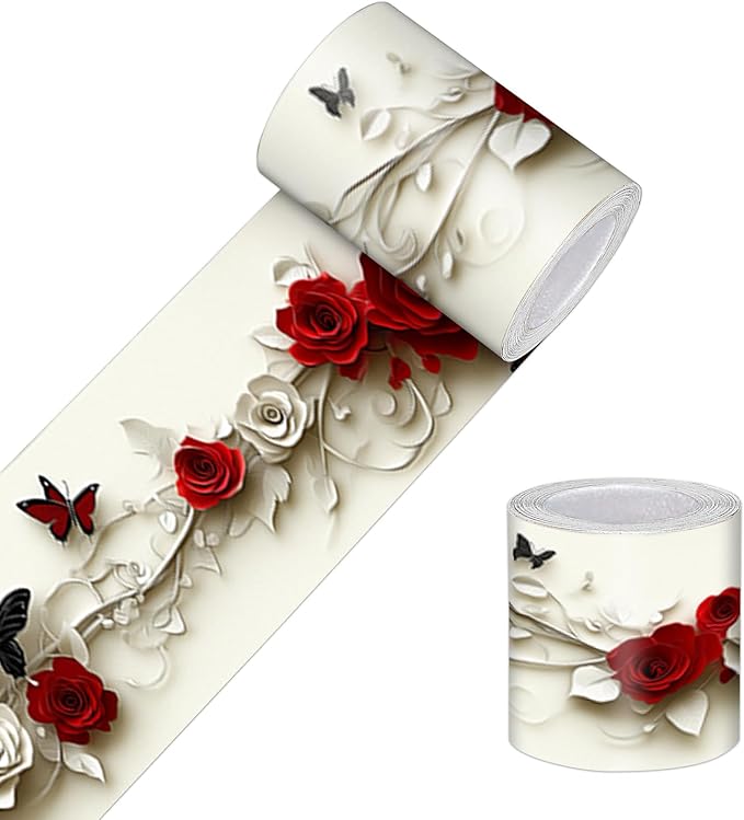 HOMETITUTE Wallpaper Border Peel and Stick Decorative Wall Trim Self Adhesive by HOMETITUTE