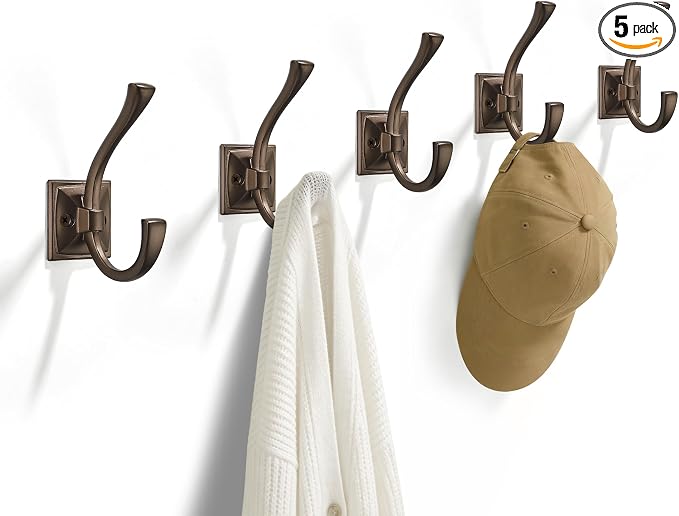 TUNNY 5 Pack Antique Design Wall Hanging Coat Hooks by TUNNY