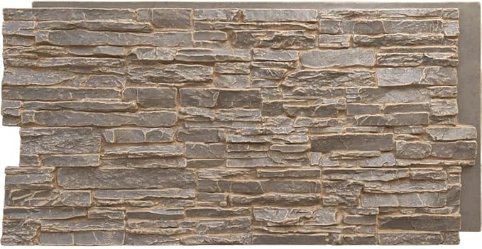 EverStone Canyon Ridge Faux Stone Panel, 45 3/4"W x 24 1/2"H x 1 1/4"D by EkenaMillwork