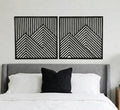 River's Edge Essentials Wood Mountain Wall Decor – Set of 2 Modern Wood Wall Art by Unknown