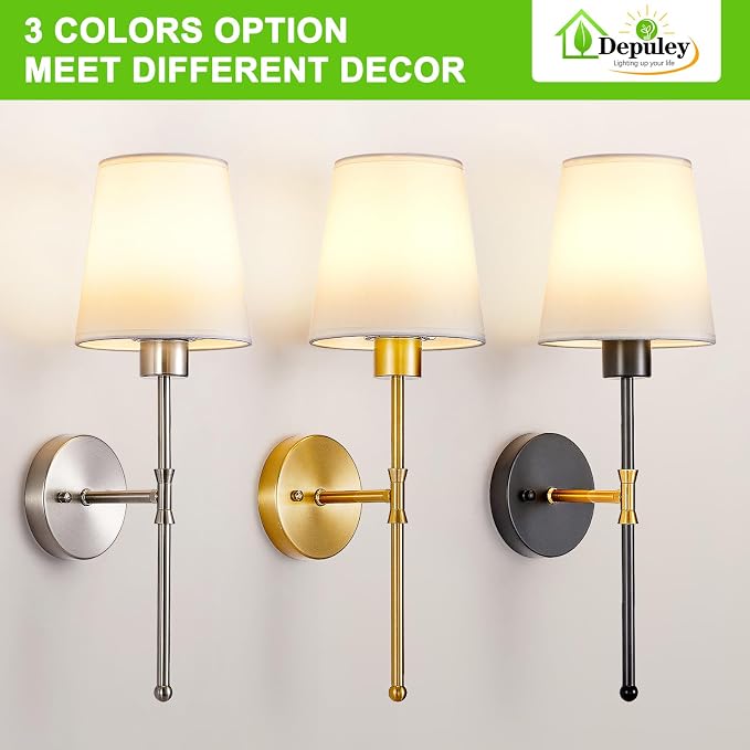 Depuley Battery Operated Wall Sconce: Set of 2 19.99" Wireless Wall Lights - Image 7