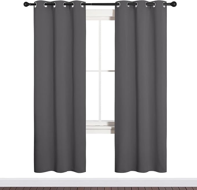 NICETOWN Grey Blackout Curtain Panels - Image 2