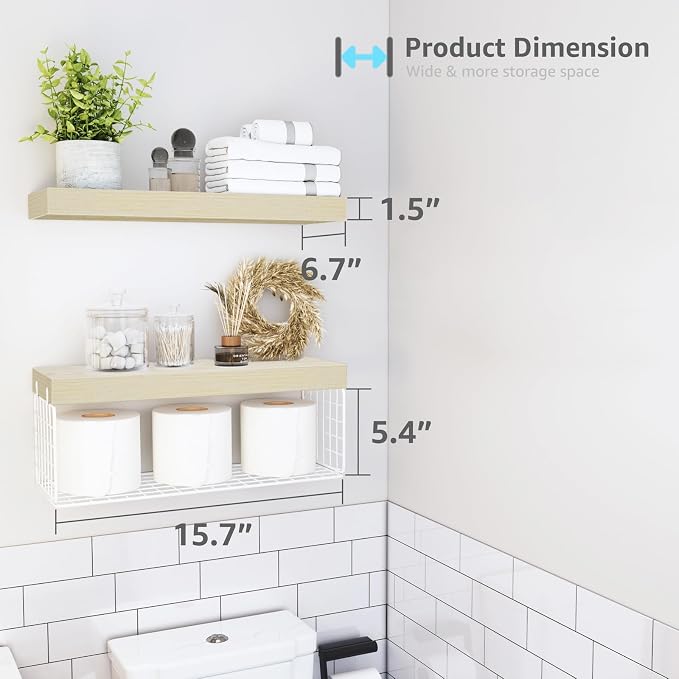QEEIG Bathroom Shelves Over Toilet - Image 3