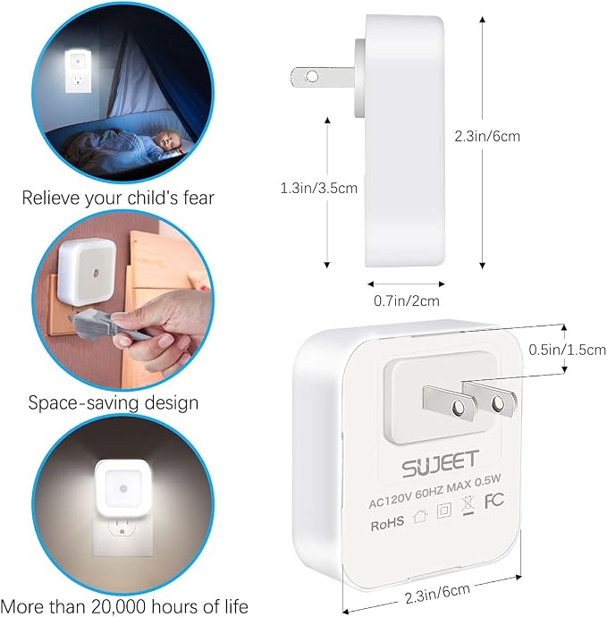 Sujeet Night Light, Night Lights Plug into Wall 8-Pack, Nightlight Plug in - Image 8