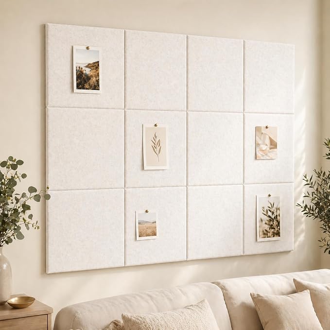 Large Cork Boards for Walls – 48" x 36" Self Adhesive Felt Wall Tiles by CreateYourIdealSpace