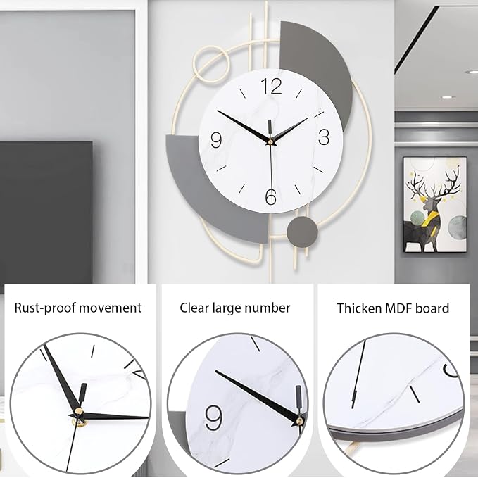 Dankeit Decorative Silent Quartz Wall Clock - Image 4