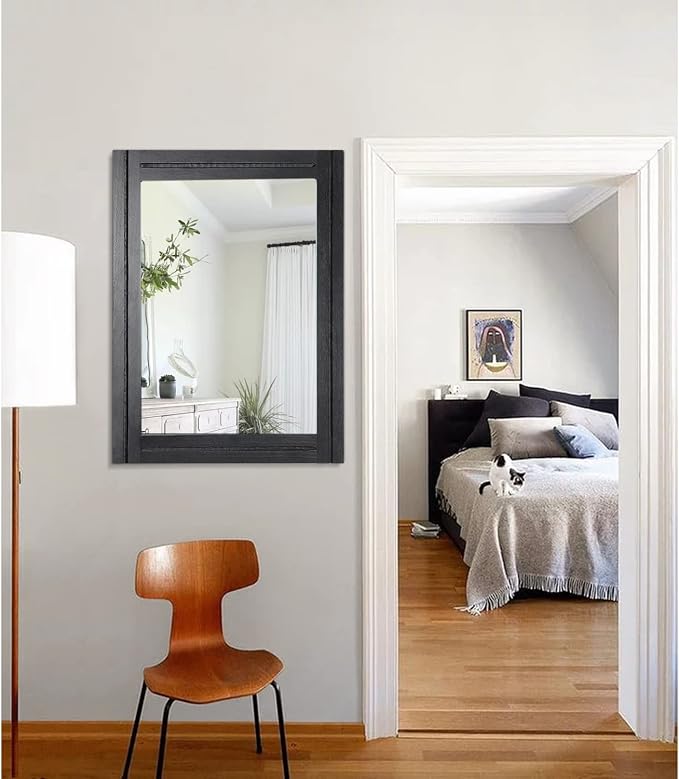AAZZKANG Wood Framed Mirror Rectangular Mirrors - Image 7