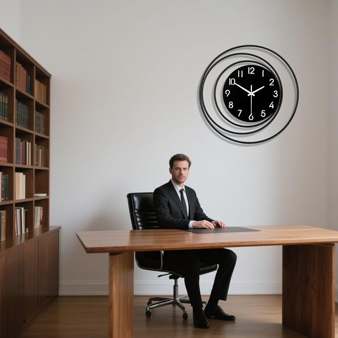 Dankeit 16inch Decorative Wall Clock, Silent Non-Ticking Quality Quartz Battery - Image 7