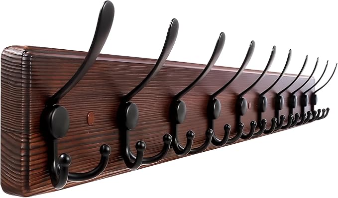Kuhome 38.6'' Large Coat Rack Wall Mount Coat Hooks Coat Hanger by Kuhome