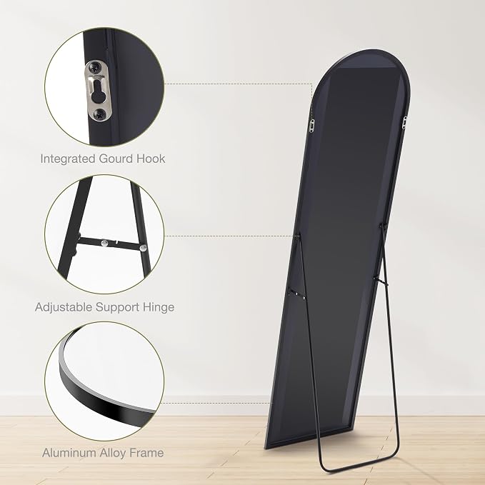 DUMOS 59"x16" Arched Full Length Mirror - Image 4