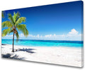 Baisuart-S03969 Large Canvas Wall Art Summer Ocean Waves Prints Coconut Trees by Baisuart