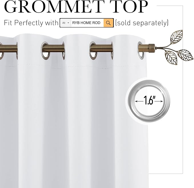 RYB HOME Room Divider Curtains - Image 2