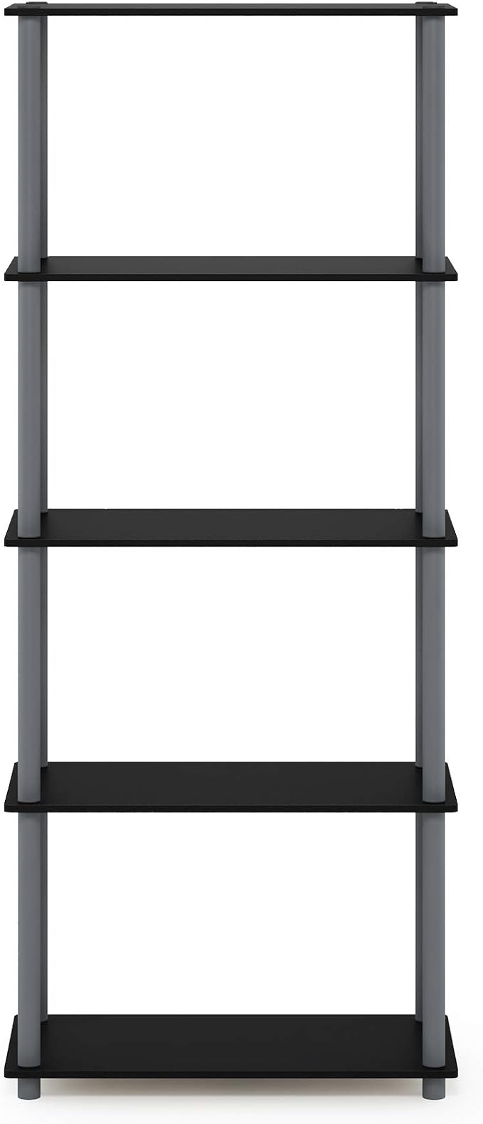 Furinno TURN-N-TUBE Storage Shelves, 5-Tier Book Shelf, Corner Shelf, Toolless - Image 6