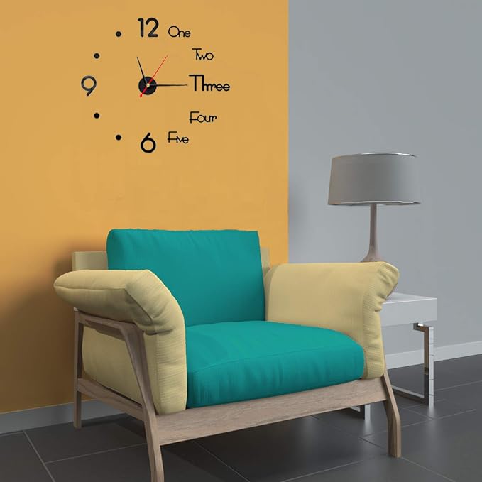 10-20 Inch DIY Wall Clock 3D Frameless Silent Non Ticking - Image 6