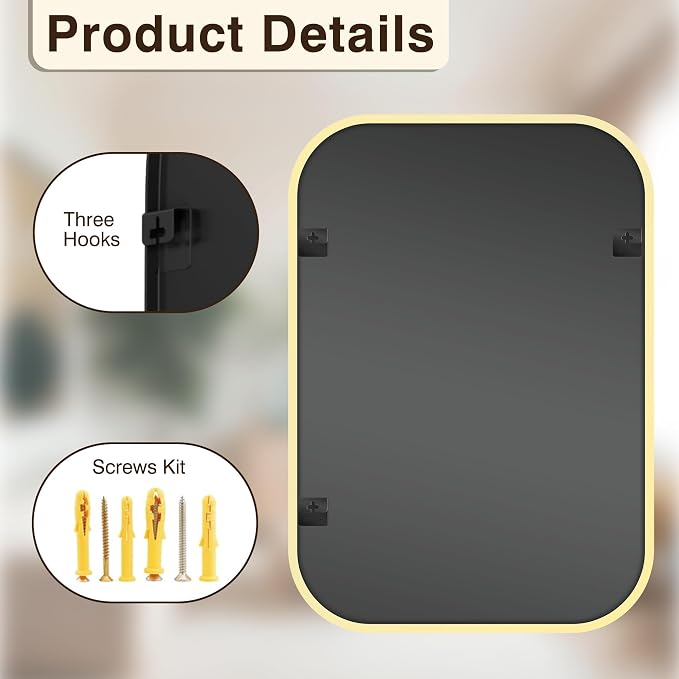 FICTOR Bathroom Vanity Mirror for Wall, 2 Pack 24" x 36" Rectangle Bathroom - Image 7