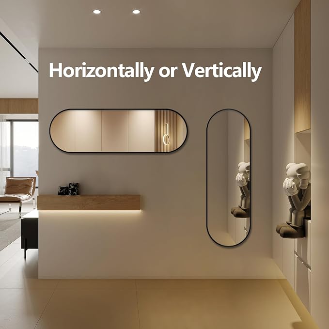 Oval Full Length Mirror, Ultra-Clear Explosion-Proof, Simple and Classic Deco - Image 6