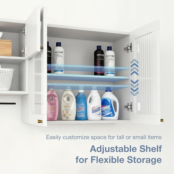 70.8"L Wall Mounted Laundry Room Cabinet Set - Image 5