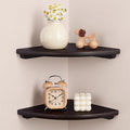 Gieanoo Corner Wall Shelf, 7inch Solid Oak Wood Floating Corner Shelf by GIEANOO