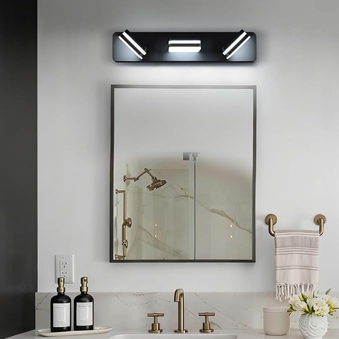 360° Rotate LED Dimmable Bathroom Vanity Light Fixtures, 1300LM Acrylic Matte - Image 3