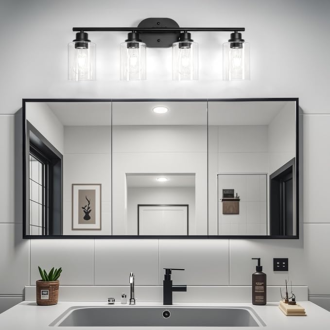 Ascher 4-Light Bathroom Light Fixtures, Modern Vanity Lights - Image 9