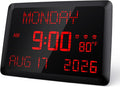 Raynic Digital Clock, 11.5" Large Display Digital Calendar Clock by Raynic