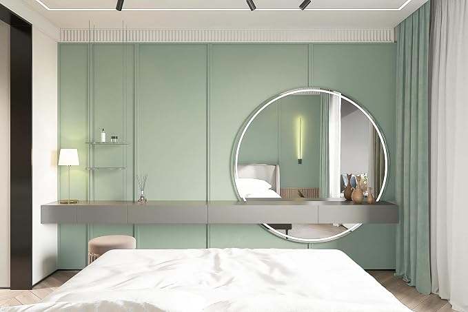 Dimoon 394''x17.7'' Green Peel and Stick Wallpaper Contact Paper Modern Self - Image 5