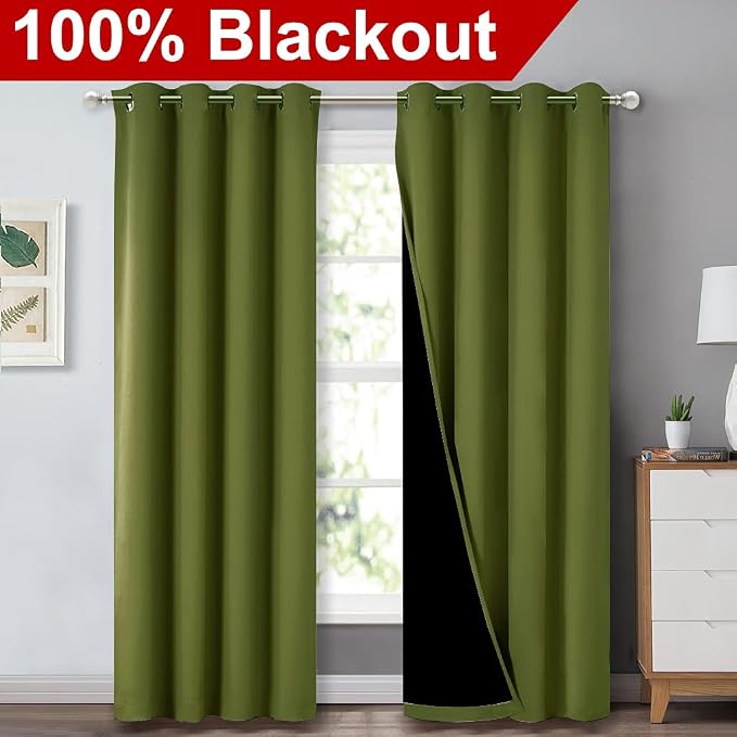 NICETOWN 100% Blackout Curtain Set, Thermal Insulated & Energy Efficiency - Image 2