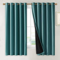NICETOWN 100% Blackout Curtain Panels, Thermal Insulated Black Liner Curtains by NICETOWN