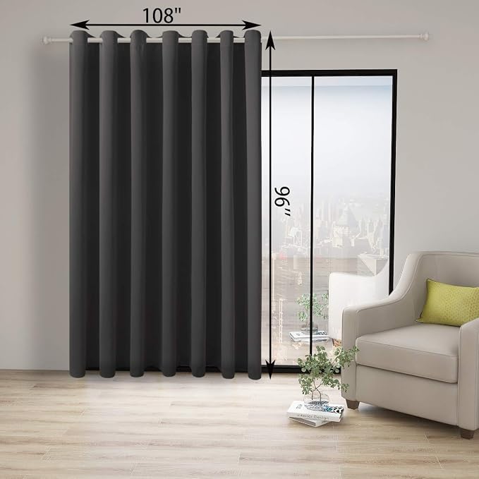 BONZER Room Divider Curtain Total Privacy Wall Grommet Thermal Insulated Wide - Image 4