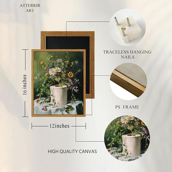 AtterrirArt Framed Funny Bathroom Wall Art, Toilet Paper Picture Painting Print - Image 7