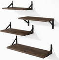 YGEOMER Floating Shelves for Wall, Different Sizes Walnut Wall Shelves for by YGEOMER