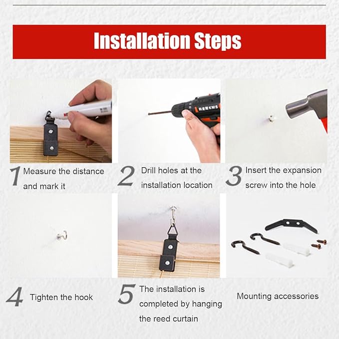 Bamboo Blinds for Patio, Outdoor Bamboo Roll up Shades, Waterproof Cordless - Image 9