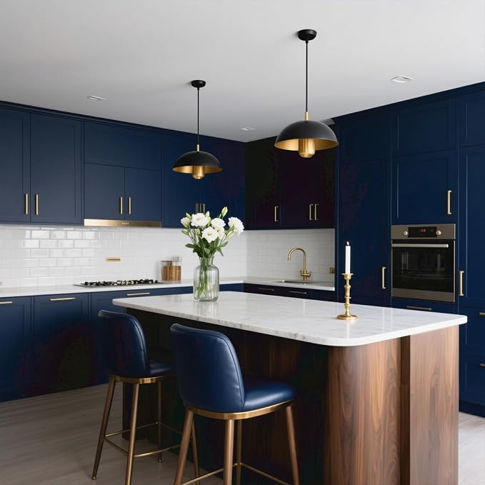 Yancorp 16"x394" Matte Gray Blue Peel and Stick Wallpaper Removable Contact - Image 7
