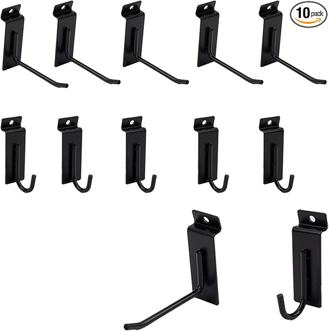 FRAYSCENT Slatwall Accessories 10 Pcs Slatwall Hook Slat Wall Hanging Hook by FRAYSCENT