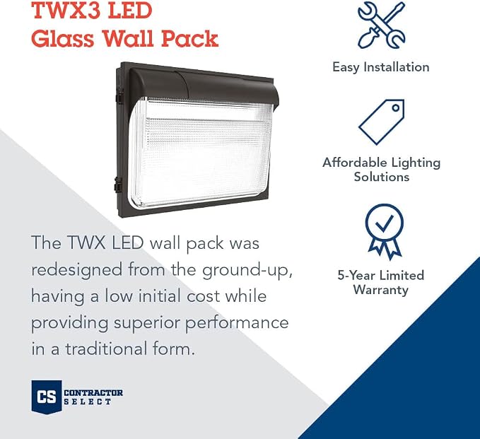 Lithonia Lighting 18" LED Wall Pack Outdoor Light Fixture, Building Wall Light - Image 2