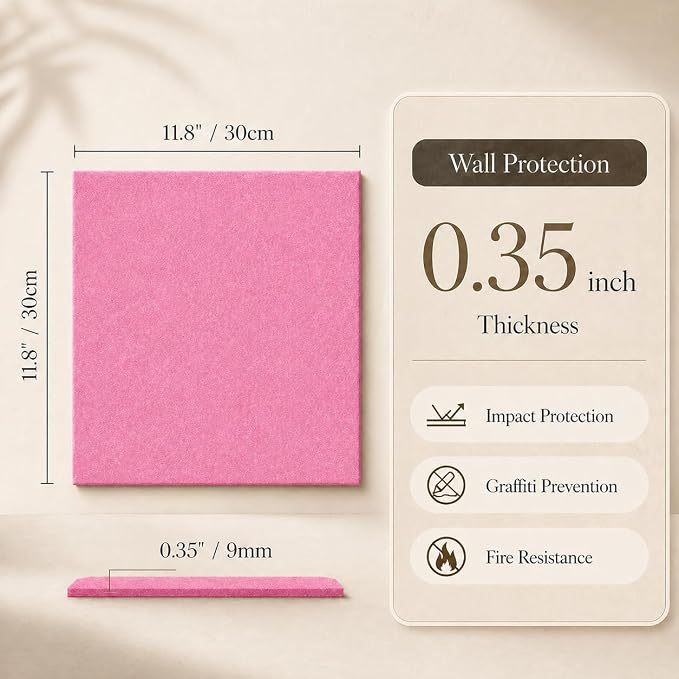 Large Cork Boards for Walls – 48" x 36" Self Adhesive Felt Wall Tiles - Image 2