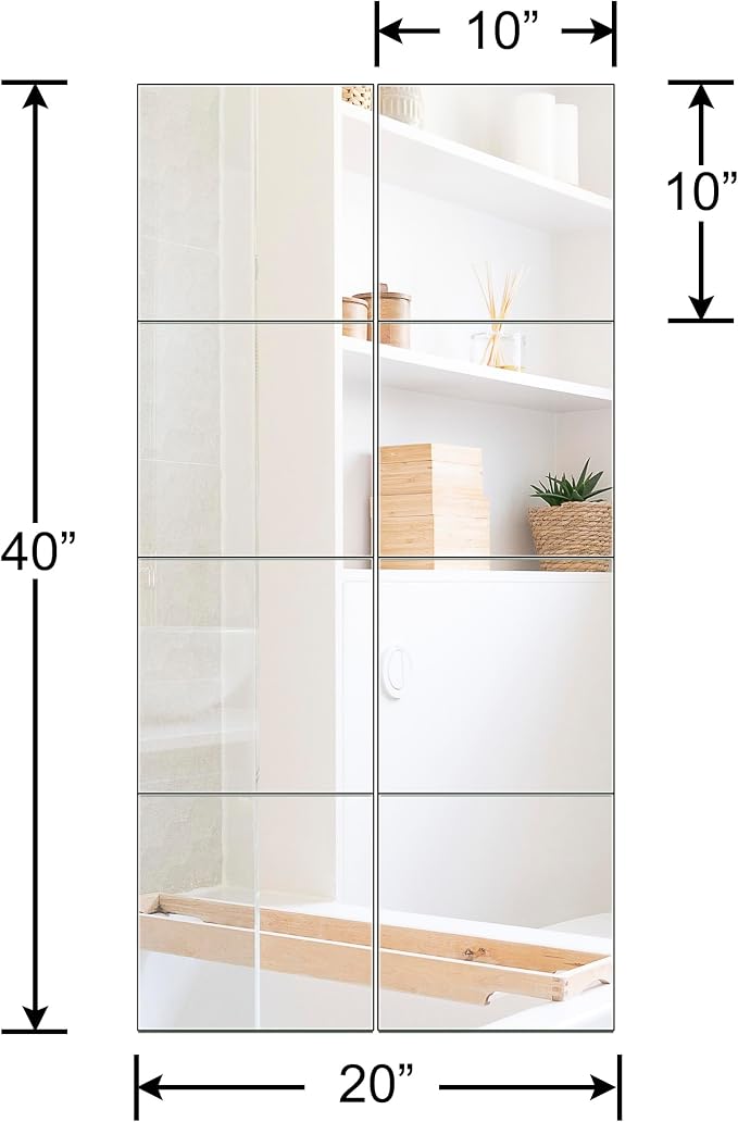 Ruomeng Full Length Wall Mirror Tiles - Image 3