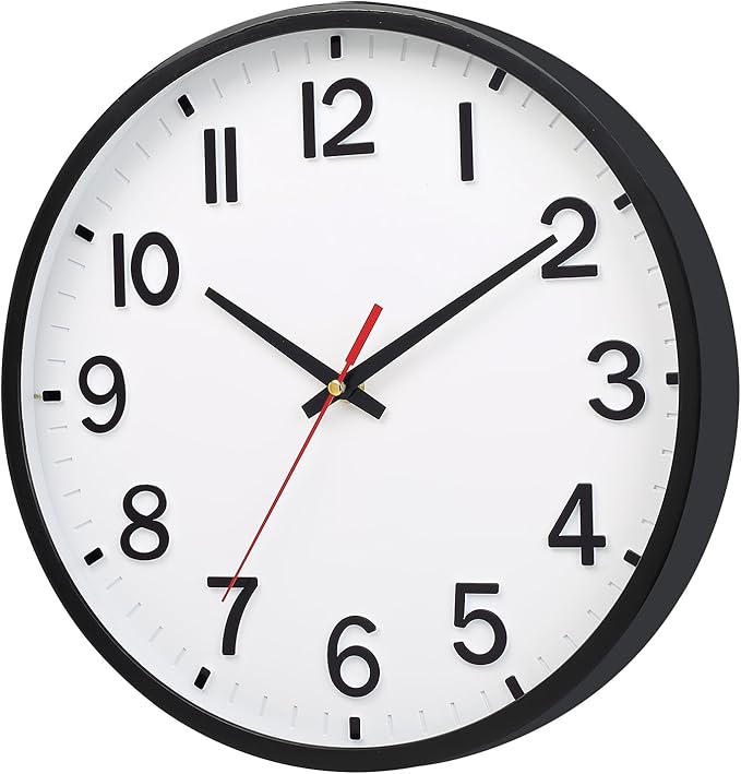 Wall Clocks Battery Operated 8 inch Modern Wall Clock, Silent Non Ticking Wall - Image 2