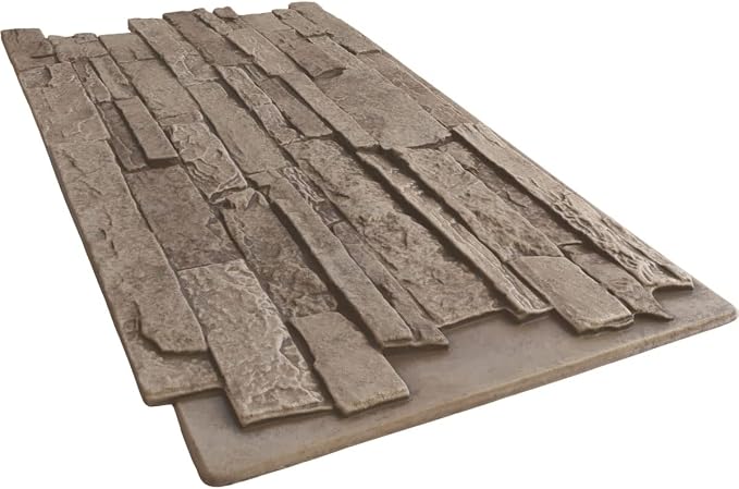 EverStone Acadia Ledge Faux Stone Panel, Soft Ash Color - Image 6