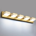 IZORRO LED Modern Bathroom Lights Fixtures, Brushed Glod Acrylic Wall Lighting by IZORRO