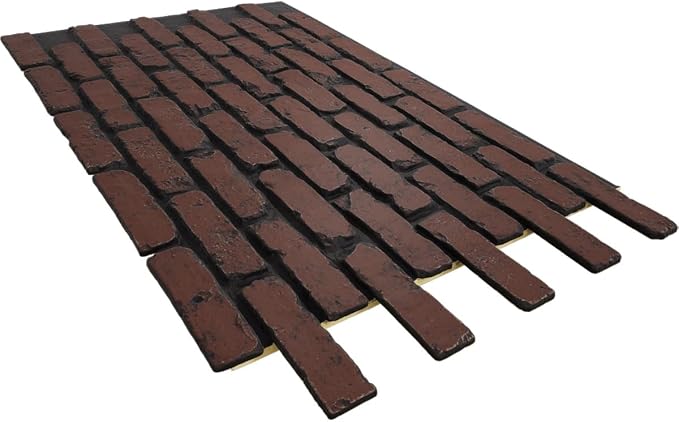 EverStone Aged Brick Faux Brick Panel, 46 7/8"W x 27"H x 1 1/4"D, Heath Color - Image 6