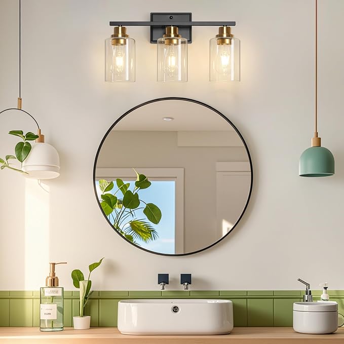 Unicozin 3 Light Bathroom Light Fixtures, Modern Vanity Lights Over Mirror - Image 9