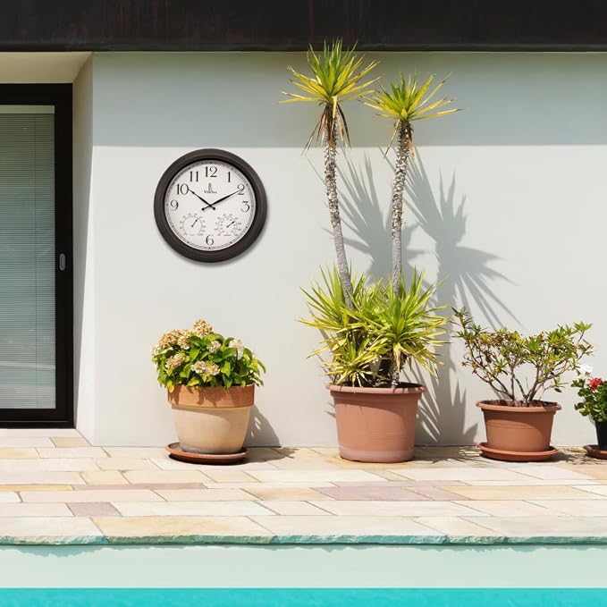 18 inch Outdoor Clocks for Patio Large Waterproof - Image 8